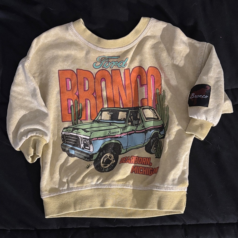 Ford Bronco Kids Sweatshirt - Yellow and Blue